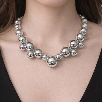 SILVER RENK ELEMENT KOLYE