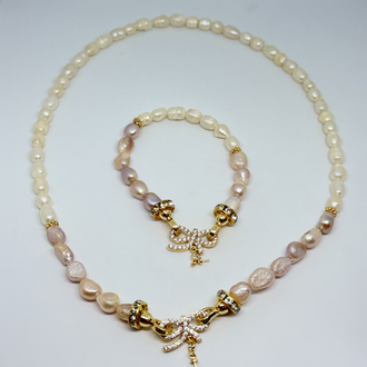 İnci Kolye&Bileklik Set