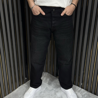 ARANAN MODEL! BAGGY SİYAH TAŞLAMALI KOT PREMİUM