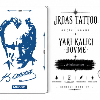 Yarı Kalıcı Orta Boy Atatürk temalı dövme