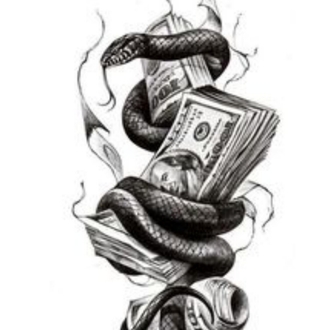 GEÇİCİ DÖVME - Dolar ve Yılan Dövmesi