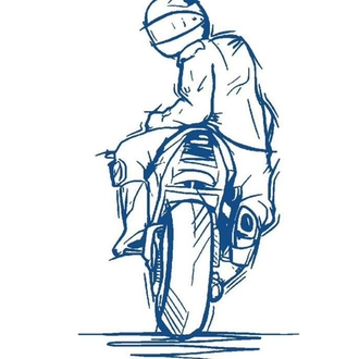 Yarı kalıcı Orta Boy Motorsiklet süvarisi dövmesi