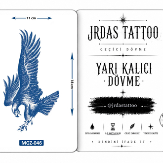 Yarı Kalıcı Orta Boy Kartal Dövmesi