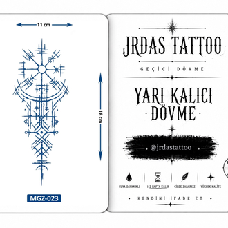 Yarı Kalıcı Orta Boy Viking Sembolü Dövmesi
