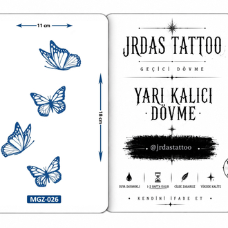 Yarı Kalıcı Orta Boy Kelebek Dövmesi