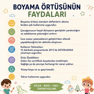 Yıkanabilir Boyama Örtüsü