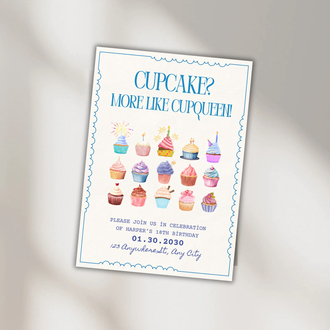 Cupcake card (özelleştirilebilir.) 10 Adet