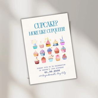 Cupcake card (özelleştirilebilir.) 10 Adet