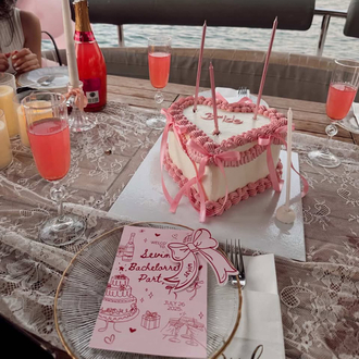 Pink *2 Bachelorette set 12 isimlik 12 masa kartı
