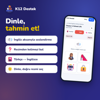 5. Sınıf İngilizce Kelime Kartları | Dijital Set (1 Yıl Erişim)