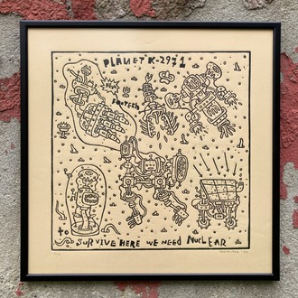 Planet K-2971, Linocut Print, Edition of 11