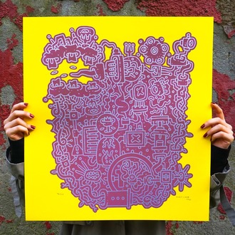 Silkscreen Print Ship, Edition of 21