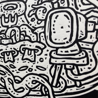 Submarine, Linocut print - Edition of 16