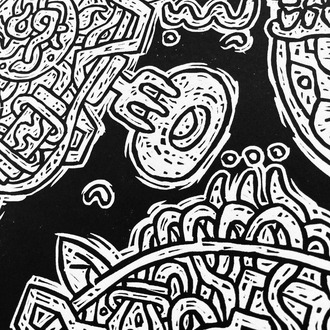 Fishies, Linocut Print - Edition of 24
