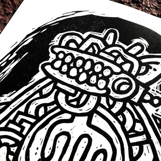 Bird, Linocut Print, Edition of 25
