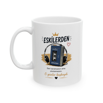 KAFA BASKI Eskilerden Walkman Tasarımlı Porselen Kupa – Retro Kupa – KF20052608