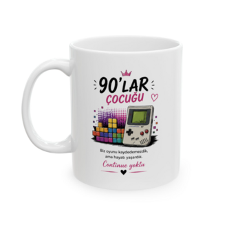 KAFA BASKI 90’lar Çocuğu Porselen Kupa – Retro Oyun Temalı Kupa – KF20052612