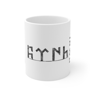 KAFA BASKI Etnik Kurt Tasarımlı Porselen Kupa Bardak – Minimalist Bozkurt Temalı Kupa
