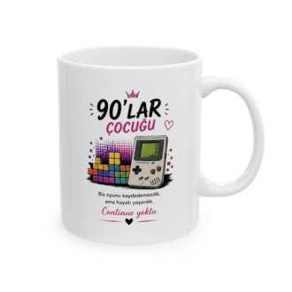 KAFA BASKI 90’lar Çocuğu Porselen Kupa – Retro Oyun Temalı Kupa – KF20052612