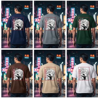 Anime Girl Oversize T-Shirt