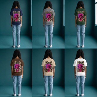 Insane & Skull Oversize T-Shirt