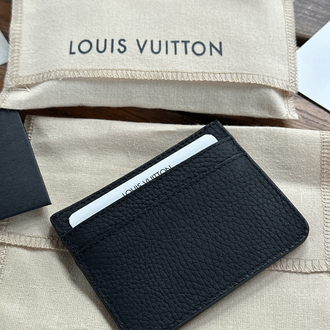 LV Kartlık Siyah %100 HAKİKİ DERİ (KUTULU, TOZ TORBALI)