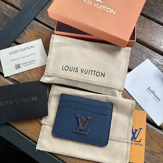 LV Kartlık Lacivert %100 HAKİKİ DERİ (KUTULU, TOZ TORBALI)
