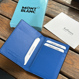 MONTBLNC Siyah-Mavi Pocket Cüzdan %100 HAKİKİ DERİ (Siyah)