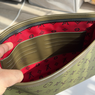 LV Clutch Çanta Premium İthal Haki (FULL SET)