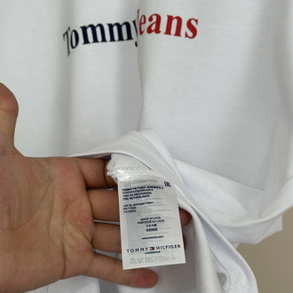 TOMMY Premium Tshirt Beyaz %100 Pamuk