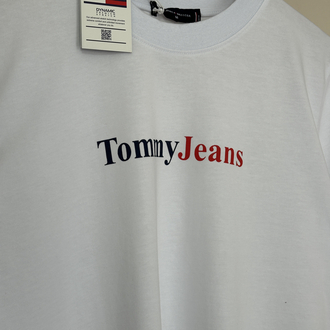 TOMMY Premium Tshirt Beyaz %100 Pamuk