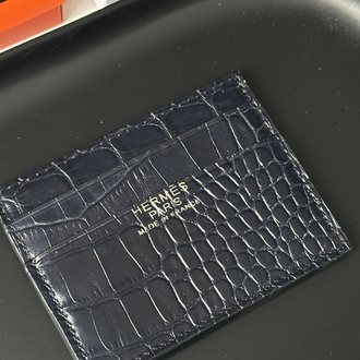 HERMES Kartlık %100 HAKİKİ DERİ (Lacivert)