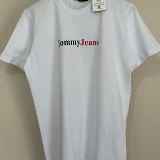TOMMY Premium Tshirt Beyaz %100 Pamuk