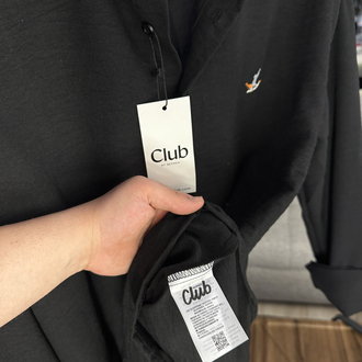 BYMN CLUB Keten Gömlek Premium Siyah OVERSİZE (FULL SET)