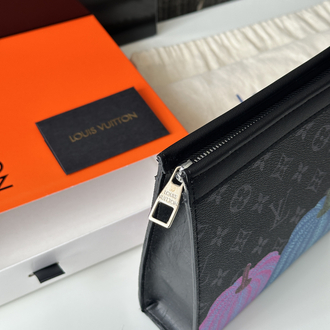 LV Clutch Çanta Premium Desenli (FULL SET)
