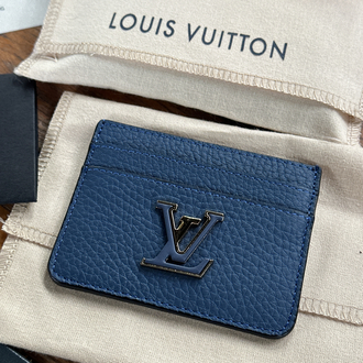 LV Kartlık Lacivert %100 HAKİKİ DERİ (KUTULU, TOZ TORBALI)