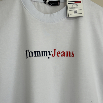 TOMMY Premium Tshirt Beyaz %100 Pamuk