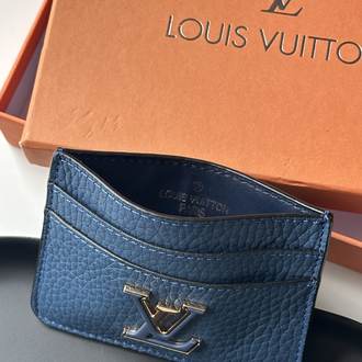 LV Kartlık Lacivert %100 HAKİKİ DERİ (KUTULU, TOZ TORBALI)