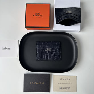 HERMES Kartlık %100 HAKİKİ DERİ (Lacivert)