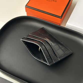 HERMES Kartlık %100 HAKİKİ DERİ (Siyah)