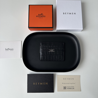 HERMES Kartlık %100 HAKİKİ DERİ (Siyah)
