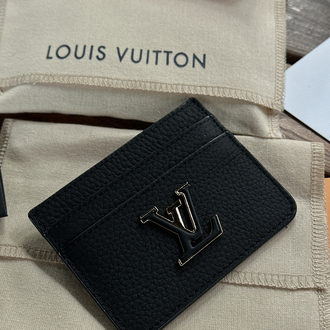 LV Kartlık Siyah %100 HAKİKİ DERİ (KUTULU, TOZ TORBALI)