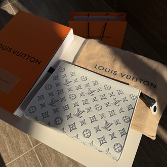 LV Clutch Çanta Premium İthal Beyaz (FULL SET)