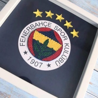 Fenerbahçe Taraftarına Özel Quilling Tablo Şık Duvar Dekoru