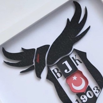Beşiktaş Taraftarına Özel Quilling Tablo | Kartal ve Arma Tasarımı | Şık Duvar Dekoru