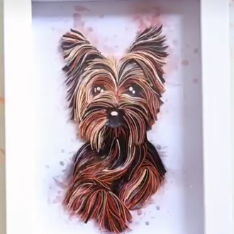 Minimalist Yorkshire Terrier Tablosu | Modern Ev & Ofis Dekorasyonu 