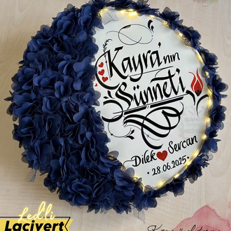 LACİVERT LEDLİ YARIMAY TEF ( gelin,sünnet,düğün,nişan,6ay kınası,…vb)