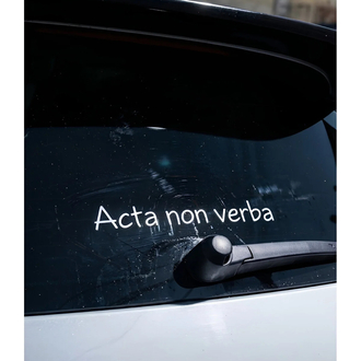 Acta non verba Sticker