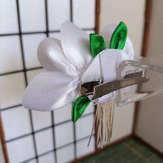 Gelincik Kanzashi Beyaz