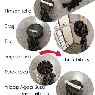 Altın Krizantem Yılbaşı Ağacı Süsü